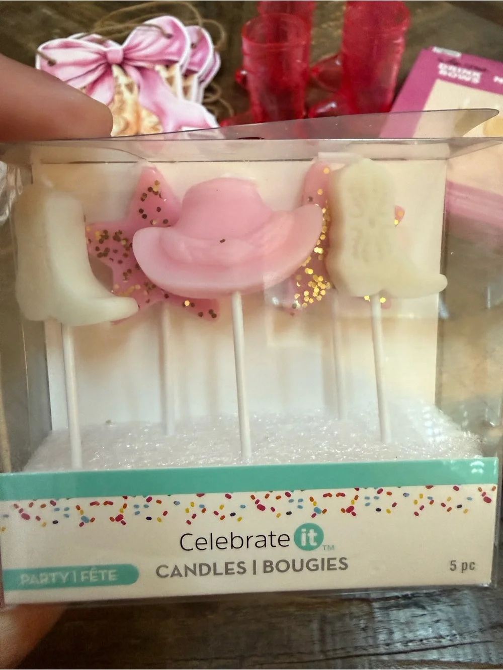 Cowgirl Party Decor Set - Pink & Pastel Cowboy Boot Theme Nashville Boots Bubbly